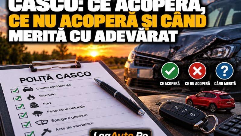 CASCO: ce acoperă, ce nu acoperă și când merită cu adevărat